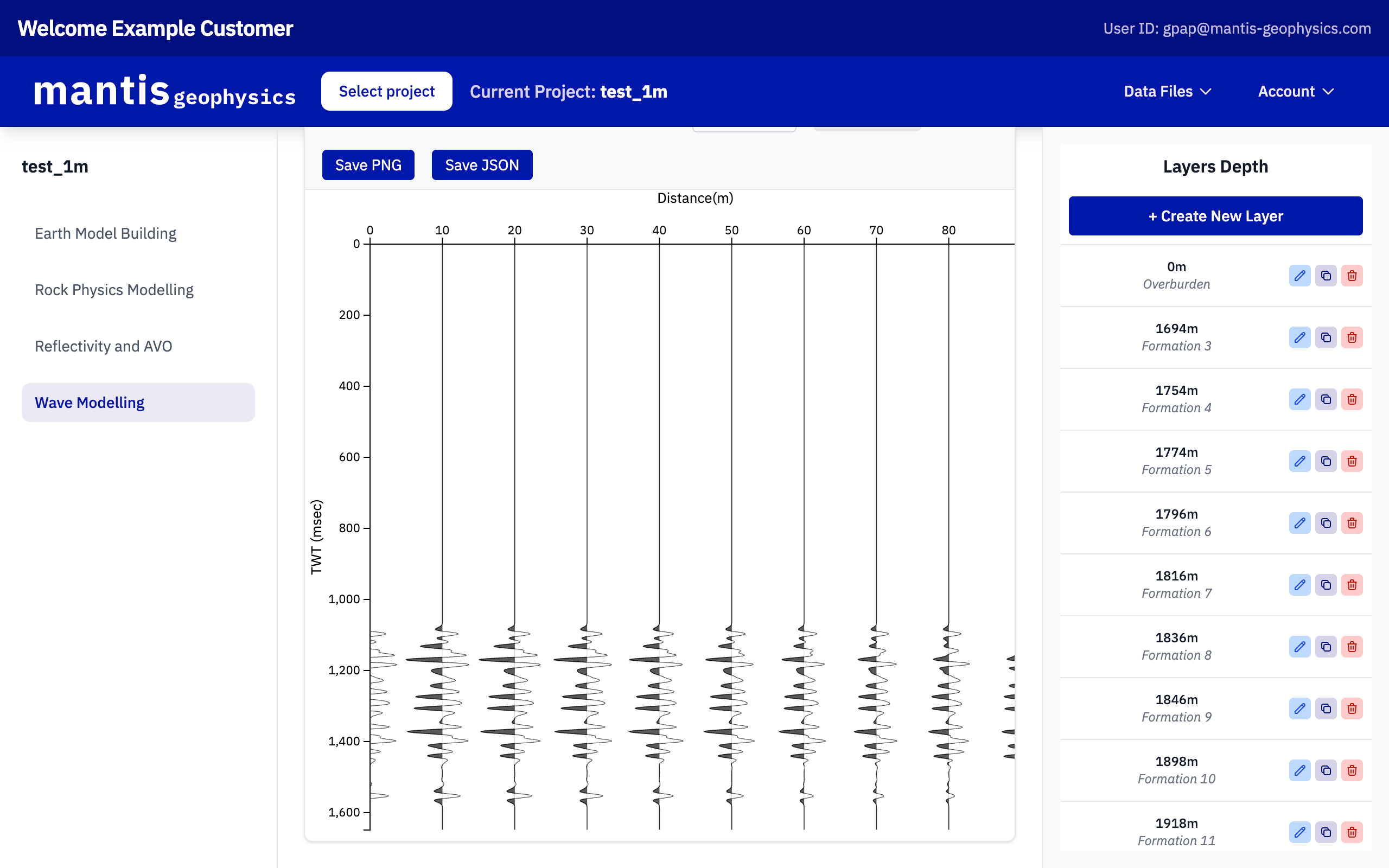 Synthetic seismogram viewer